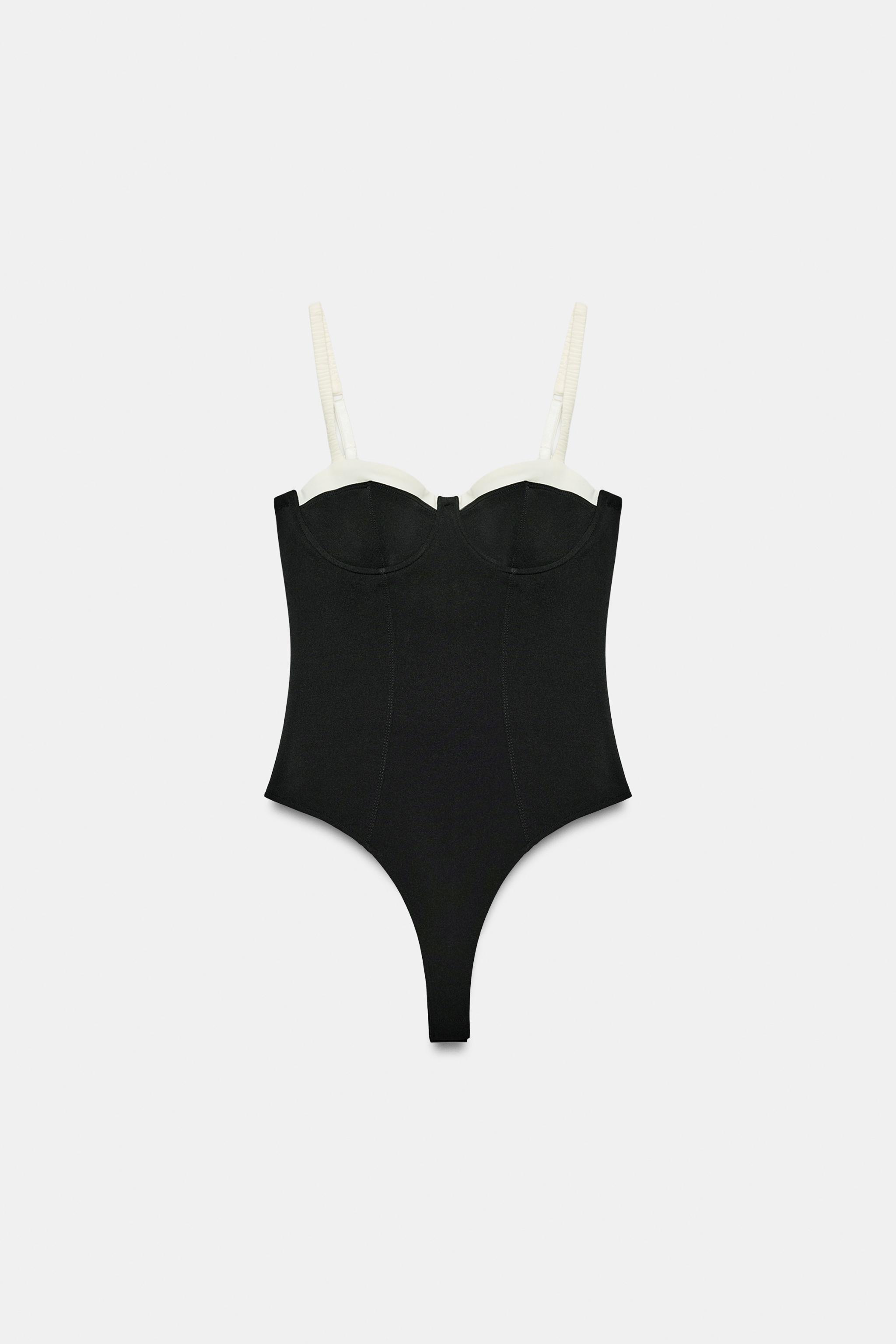 BODY À BRETELLES CONTRASTANTES